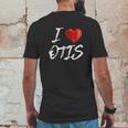 I Love Heart Otis Mens Back Print T-shirt Funny Gifts