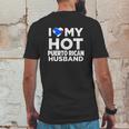 I Love My Hot Puerto Rican Husband Puerto Rico Tshirt Mens Back Print T-shirt Funny Gifts