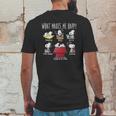 What Makes Snoopy Happy Mens Back Print T-shirt Funny Gifts