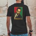 Malcolm X Retro Polo Mens Back Print T-shirt Funny Gifts