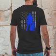 Male K9 Officer Blue Line Flag Mens Back Print T-shirt Funny Gifts