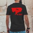 Map Of Detroit City Mens Back Print T-shirt Funny Gifts