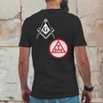 Mens Mason Royal Arch Split Masonic York Rite Black Mens Back Print T-shirt Funny Gifts