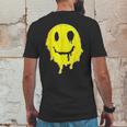 Melting Smiley Face Halloween Mens Back Print T-shirt Funny Gifts