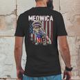 Meowica Cat Mullet American Flag Mens Back Print T-shirt Funny Gifts