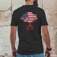 Moroccan Roots American Flag Morocco Gifts Mens Back Print T-shirt Funny Gifts