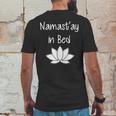 Namastay In Bed Mens Back Print T-shirt Funny Gifts