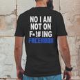 No Facebook T-Shirt Mens Back Print T-shirt Funny Gifts