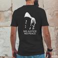 No Justice No Peace Black Lives Matter Mens Back Print T-shirt Funny Gifts