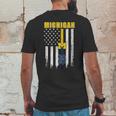 Official Michigan Michigan Wolverines Detroit Tigers American Flag Shirt Mens Back Print T-shirt Funny Gifts