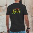 One Love Rasta Reggae Roots Peace Love Mens Back Print T-shirt Funny Gifts