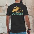 Outsider Hiking Tent Adventure T- Mens Back Print T-shirt Funny Gifts