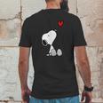 Peanuts Heart Sitting Snoopy Mens Back Print T-shirt Funny Gifts