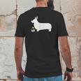 Pembroke Welsh Corgi Easter Bunny Dog Silhouette Mens Back Print T-shirt Funny Gifts