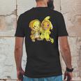 Pikachu And Pikachu Charmander Pokemon Mens Back Print T-shirt Funny Gifts