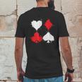 Playing Cards Poker Heart Spade Diamond Club Mens Back Print T-shirt Funny Gifts