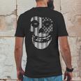 Popfunk Misfits Officially Licensed Gray American Flag Skull Mens Back Print T-shirt Funny Gifts