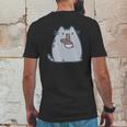 Pusheen The Cat Eating Noodles Mens Back Print T-shirt Funny Gifts