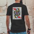 Queen Of Hearts Card Costume Vintage Mens Back Print T-shirt Funny Gifts