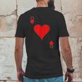 Queen Of Hearts Deck Of Cards Halloween Mens Back Print T-shirt Funny Gifts