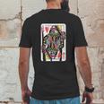 Queen Of Hearts Playing Card Mens Back Print T-shirt Funny Gifts