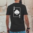 Queen Of Spades Playing Card Mens Back Print T-shirt Funny Gifts