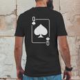 Queen Of Spades Playing Card Mens Back Print T-shirt Funny Gifts