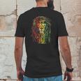 Rasta Reggae Lion Sunglass Art Gift For Rastafarian Lover Mens Back Print T-shirt Funny Gifts