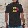 Reggae Kissing Lips Flag Mens Back Print T-shirt Funny Gifts