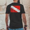 Retro Diver Down Flag Vintage Style Scuba Mens Back Print T-shirt Funny Gifts