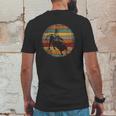 Retro Vintage Bull Riding Cowboy Western Bullriding Mens Back Print T-shirt Funny Gifts