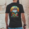 Retro Vintage Papa Shark Doo Doo Doo Mens Back Print T-shirt Funny Gifts