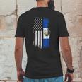 Salvadoran America Flag El Salvador Usa Mens Back Print T-shirt Funny Gifts