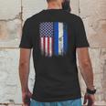 Salvadoran American Flag El Salvador Salvadorean Salvadorian Mens Back Print T-shirt Funny Gifts