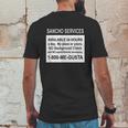 Sancho Services Mens Back Print T-shirt Funny Gifts