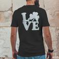 Shamrock Love Funny St Pats Paddy Patrick Pattys Green Heart Cute Mens Back Print T-shirt Funny Gifts