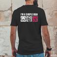 A Simple Man Mens Back Print T-shirt Funny Gifts