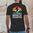 Social Distancing World Champion Funny Bigfoot Mens Back Print T-shirt Funny Gifts