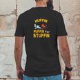 Thanksgiving Turkey Trot Huffin Puffin For Stuffin Mens Back Print T-shirt Funny Gifts