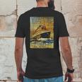 Titanic Sailing Ship Cruise Vintage Poster Mens Back Print T-shirt Funny Gifts