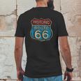 Historic Route 66 Road Sign Highway Mens Back Print T-shirt Funny Gifts