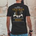 Never Underestimate An Old Man Who Graduated From South Dakota State University Mens Back Print T-shirt Funny Gifts