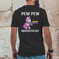 Unicorn Pew Pew Madafakas Vintage Crazy Cat Funny Graphic Mens Back Print T-shirt Funny Gifts