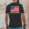 USA Reigning World War Champs Mens Back Print T-shirt Funny Gifts