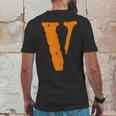 V As Vlone Orange T-Shirt Mens Back Print T-shirt Funny Gifts