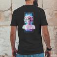 Vaporwave Medusa Statue Aesthetic Art Glitch Japanese Otaku Mens Back Print T-shirt Funny Gifts