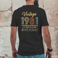 Vintage 1981 41 Years Of Being Awesome 41St Birthday Gifts Mens Back Print T-shirt Funny Gifts