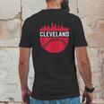 Vintage Downtown Cleveland Ohio Skyline Baseball Mens Back Print T-shirt Funny Gifts