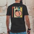 Vintage Peach Fruit Emoji Mens Back Print T-shirt Funny Gifts