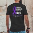 I Wear Purple For My Dad Alzheimer Disease Awareness Mens Back Print T-shirt Funny Gifts